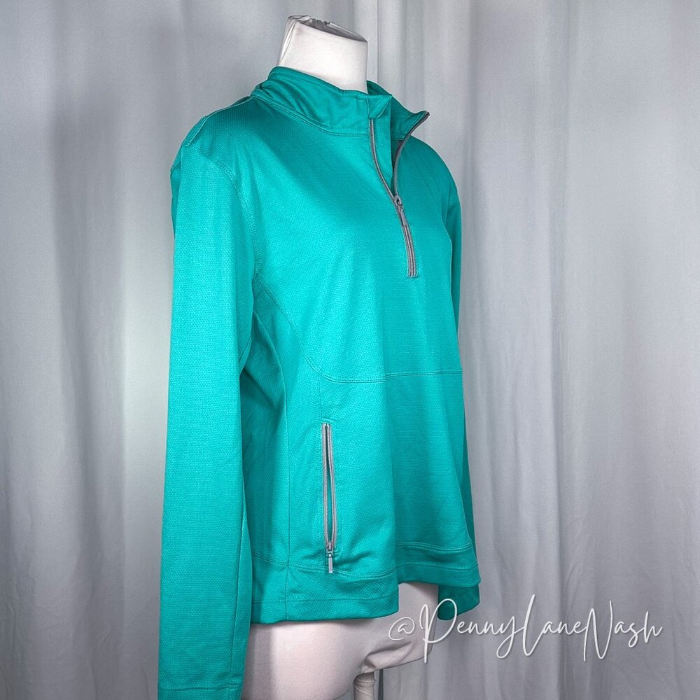 Magellan Outdoors Fish Gear MagCool 1/2 Zip Shirt Top Blue - Picture 7 of 10